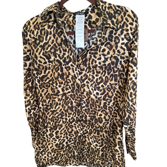 Lauren Ralph Lauren Tops - Lauren by Ralph Lauren Animal Print Tunic Blouse M